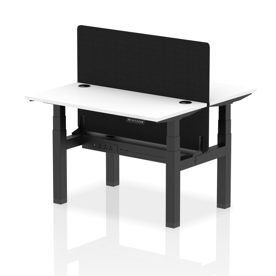 Rayleigh Back-to-Back 2 Person Slimline Height Adjustable Bench Desk